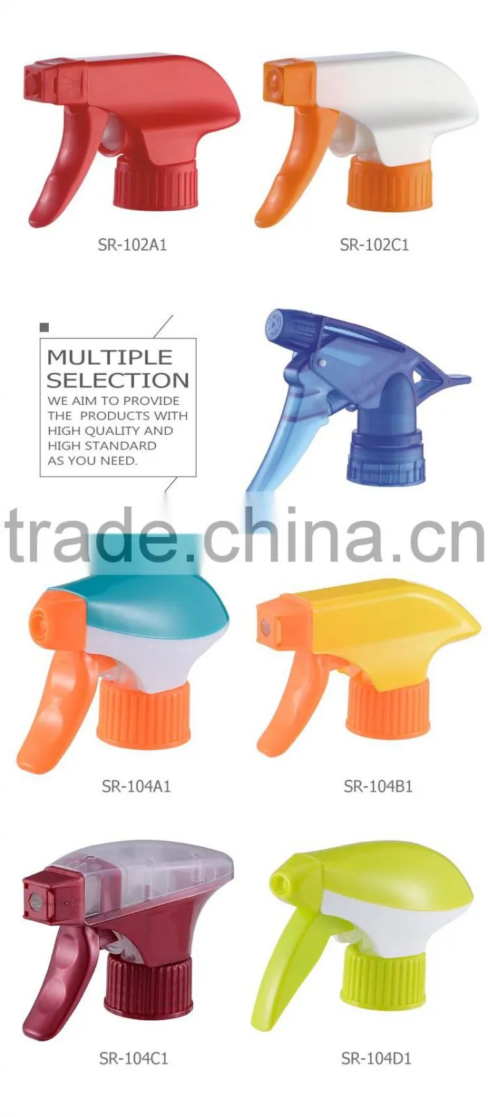 High quanlity multitype dosage available 360 trigger sprayer