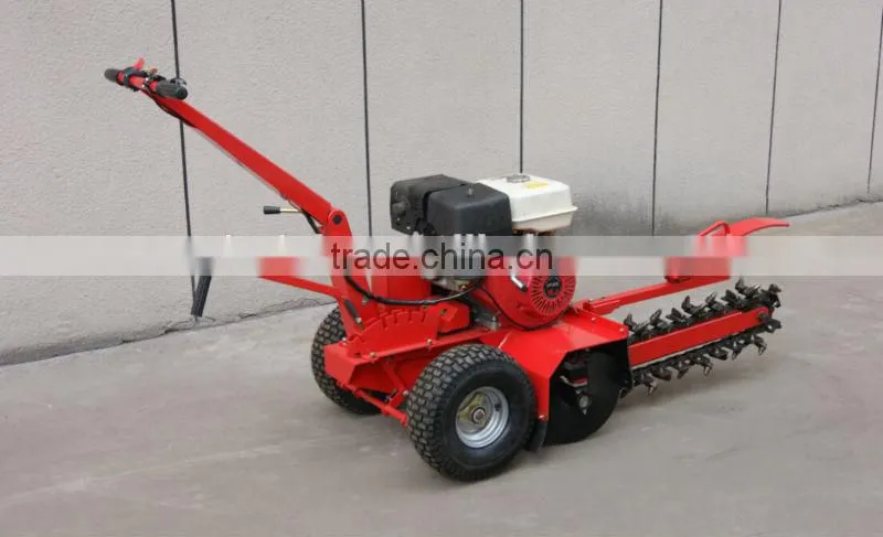 7HP/15HP gasoline power 10mm width and 450mm/600mm depth trenching machine, mini trencher, tuv ce approval