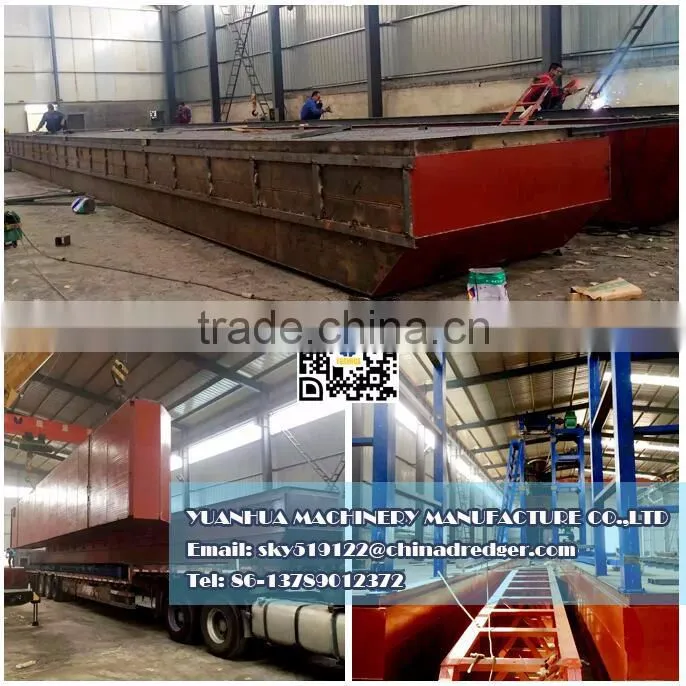 Bucket chain dredger with trommel dredging for gold