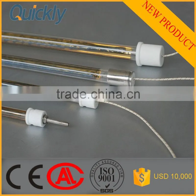 quartz envelope infrared heater lamp for non-woven drying