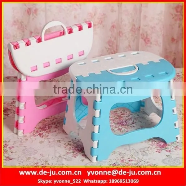 Cute Stitching Color Plastic Folding Stool