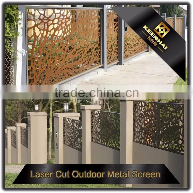 Architectural Aluminum Decorative Indoor Curved Metal Garden Fencing