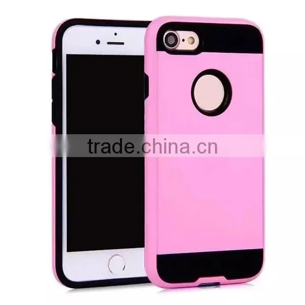 Wiredrawing phone case TPU + PC combo phone shell protective back cover for iPhone 7