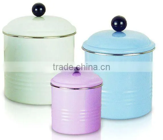cylindrical colored sugar pot/Tea tin /coffee storage box