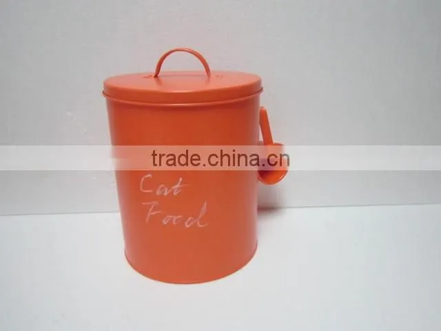 High quality dog food storage box metal with scoop