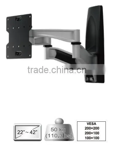 22 TO 42 INCH Swivel 60 degree Articulating Wall Mount