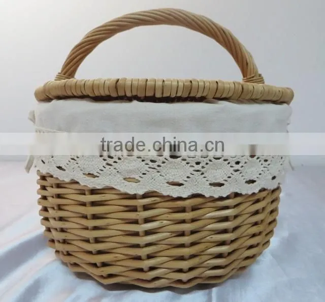2014 new cheap takeaway handmade rattan willow food container