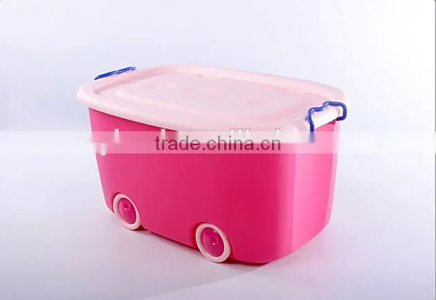 1929 Plastic Storage boxes with lids, wheels and handles