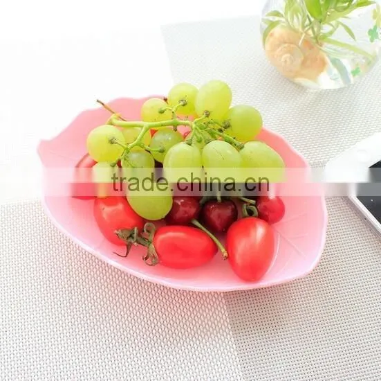 creative leaf shape plastic fruit tray fruit bowl fruit plate nut bowl candy tray