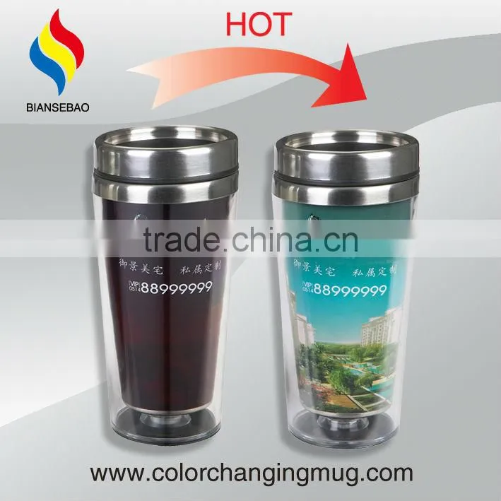 Top Hot Selling Hot Color Changing Mug 450ml Stainless Steel Thermo Mug