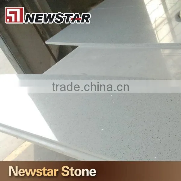 Polished crystal white quartz mirror fleck tiles