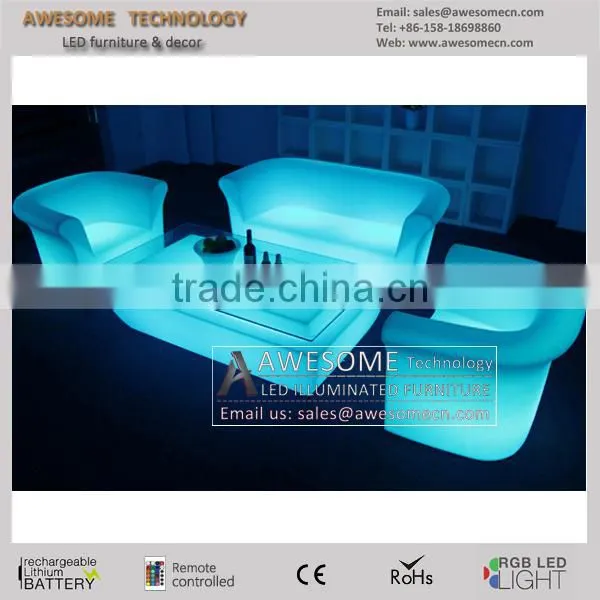lounge couch/Led two seater plastic couch