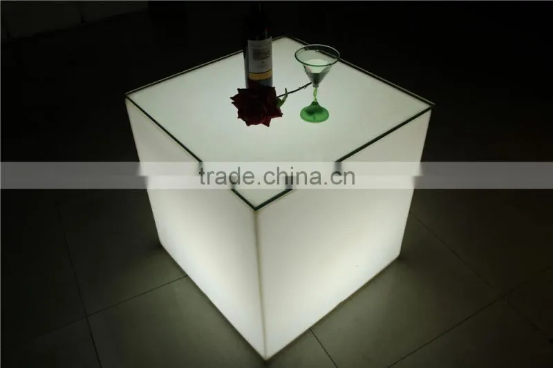 Led furniture Plastic RGB color change led cube