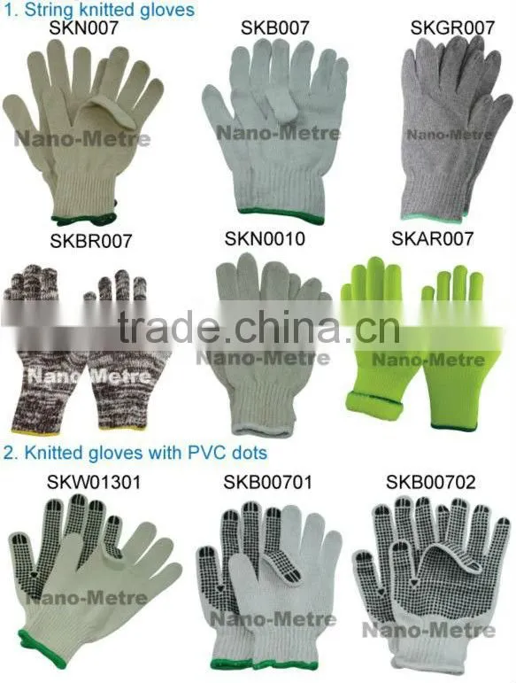 NMSAFETY work glove cotton knitted safe hands gloves