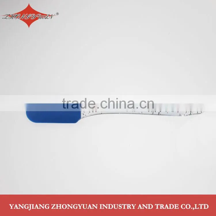 High quality mini size head silicone scraper with colorful plastic handle