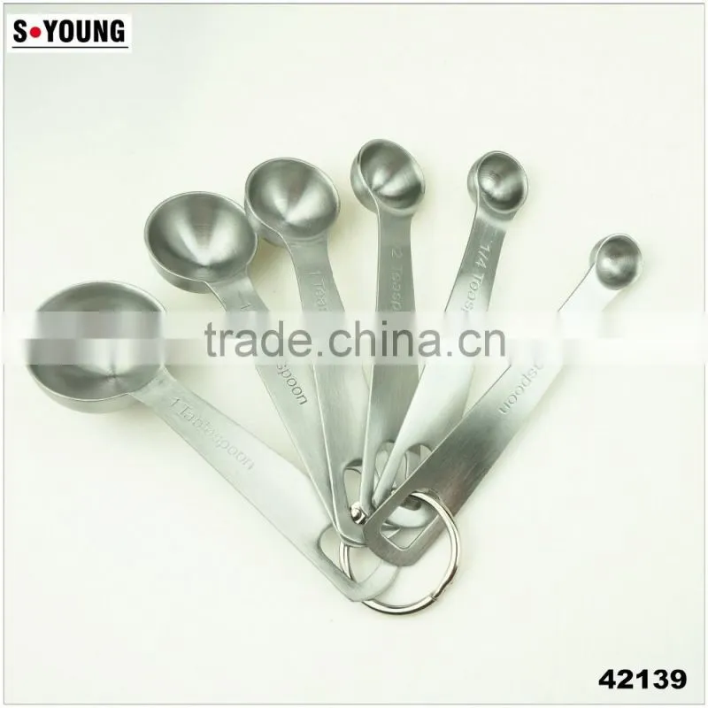 42139 6pcs Stainless Steel Nesting Measuring Cups and Spoons Set