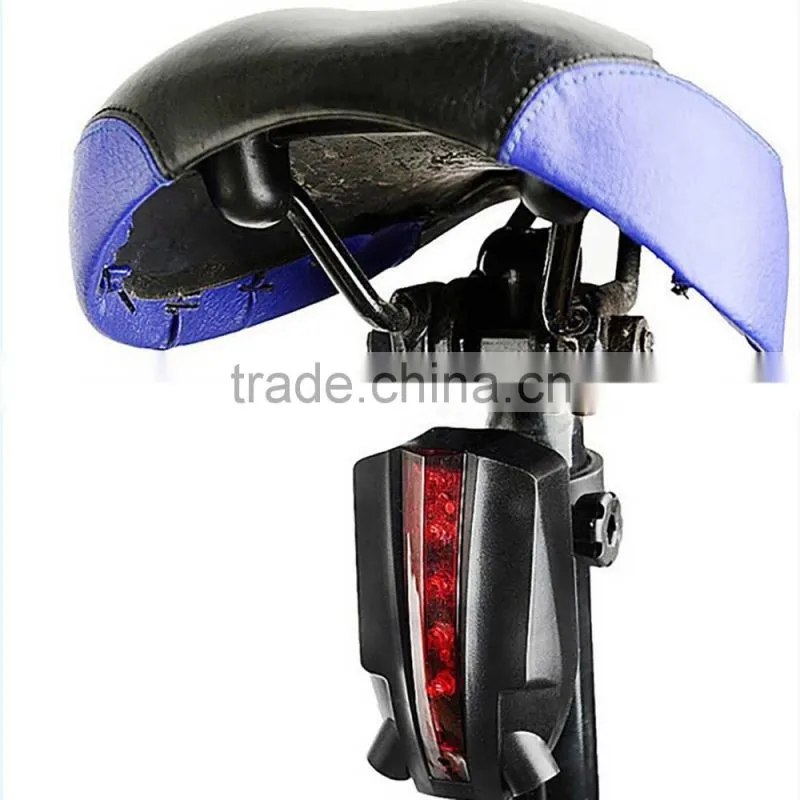 2016 new Outdoor 5 LED 2 Laser Bike Bicycle Rear Tail Lamp Bicycle LOGO Projection Lights