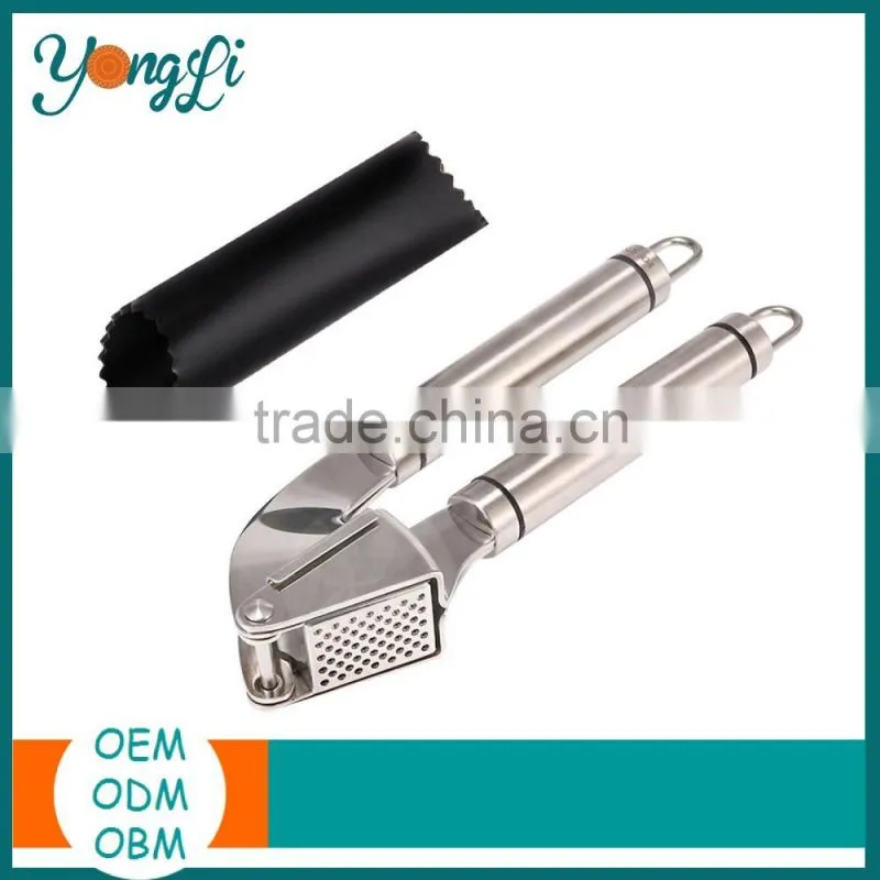 Stainless Steel Handled Garlic Press Crush Garlic Cloves Ginger