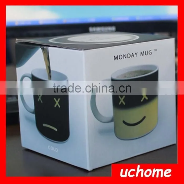 UCHOME Factory direct wholesale monday mug / magic color changing coffee mugs