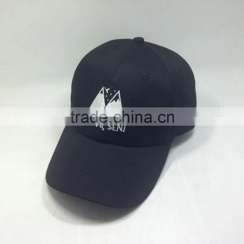 Custom Color Black Cap With Embroidery Logo Good Quality