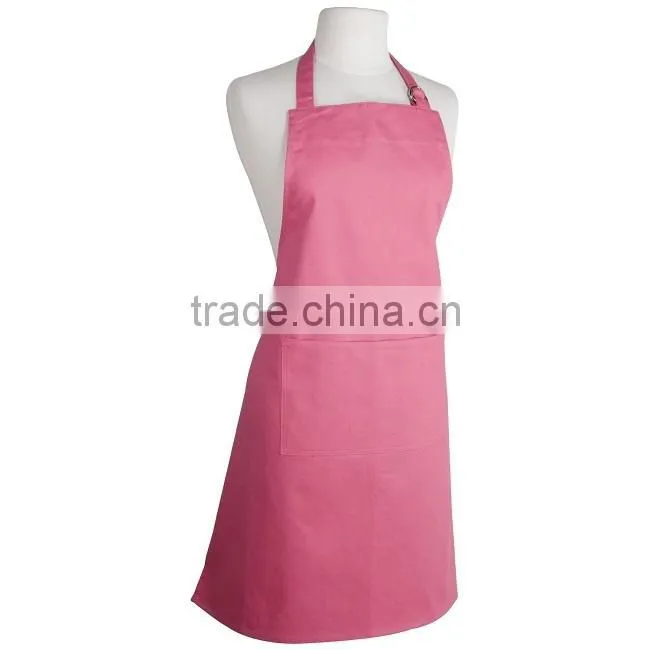 Custom Polycotton plain color cooking apron kitchen apron