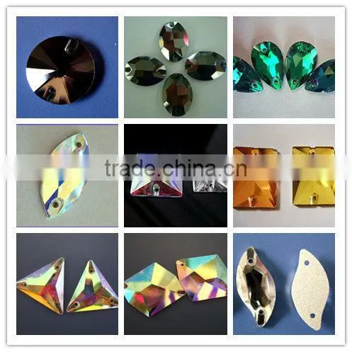 2013 hot sale crystal fancy sew-on buttons