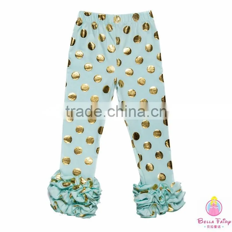 Wholesale kids ruffles pants baby girl ruffle pants