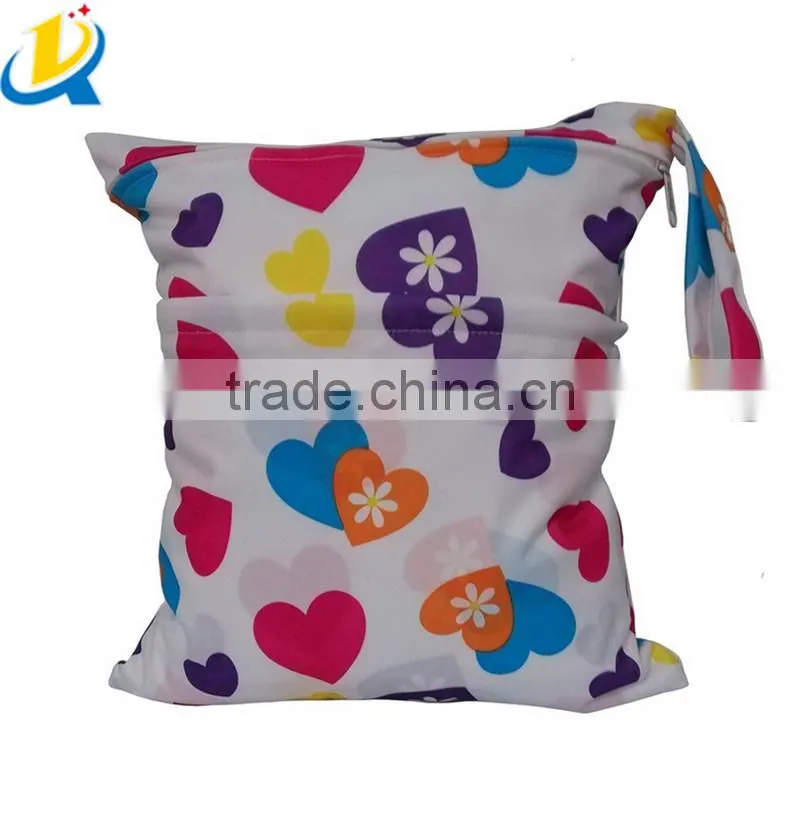 Hot selling popular foldable waterproof cute colorful custom diaper bag