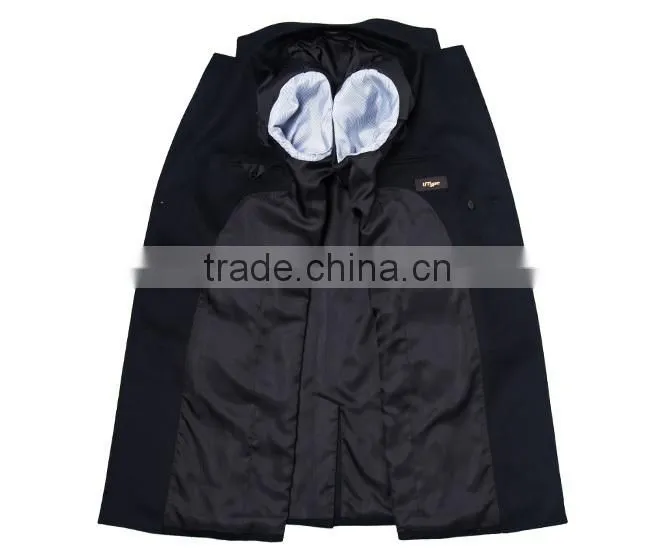 Fashion Design Wool Fabric Double-Breasted Men Coat