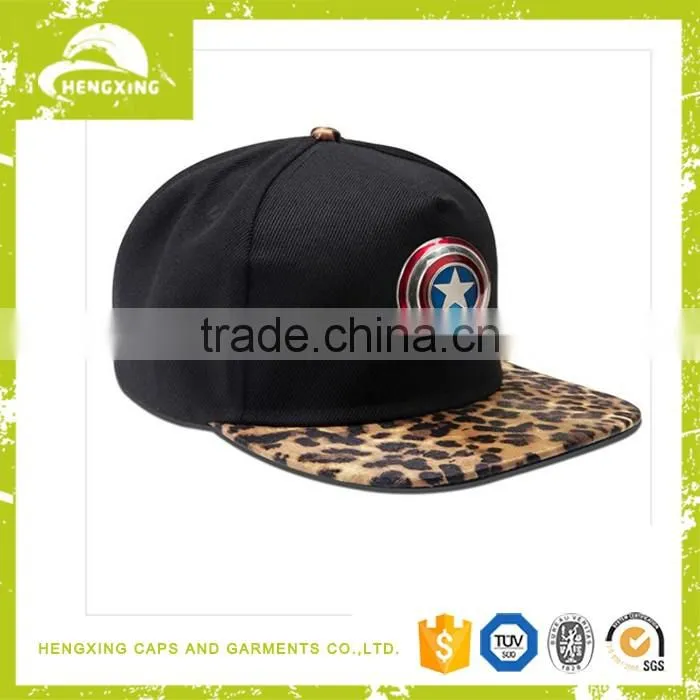 metal band snapback caps leather strap snapback hats custom trukfit snapback
