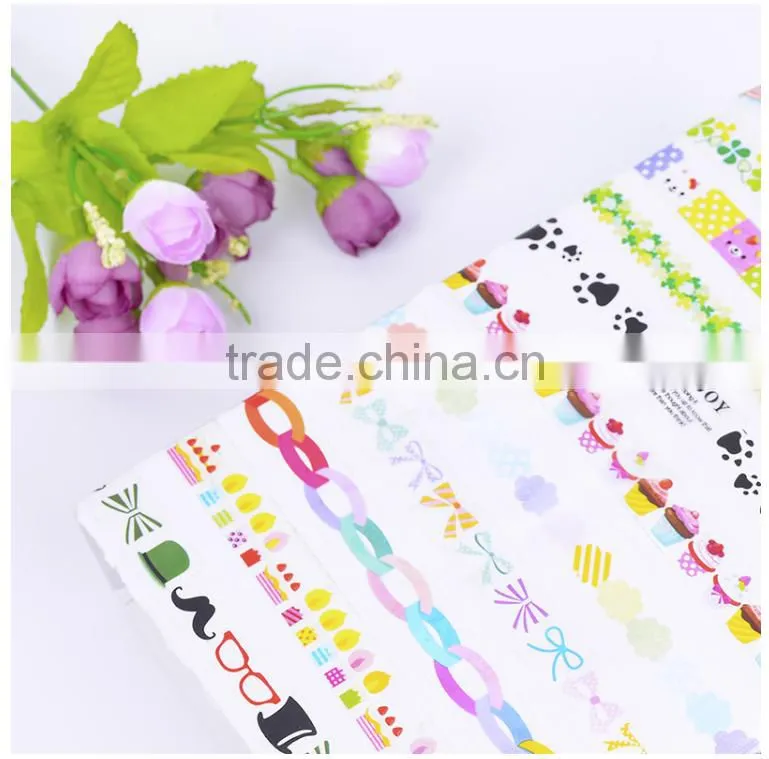 1.5*10m pattern waterproof adhesive washi masking tape for office decor .