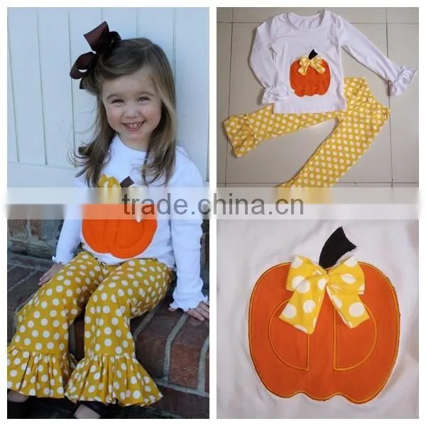Factory price sales wholesale new design girls a Halloween boutique Cartoon demons outfits baby clothes