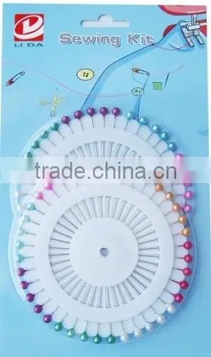 Dressmaking Sewing Straight Pins Round Head Color Pearl Corsage
