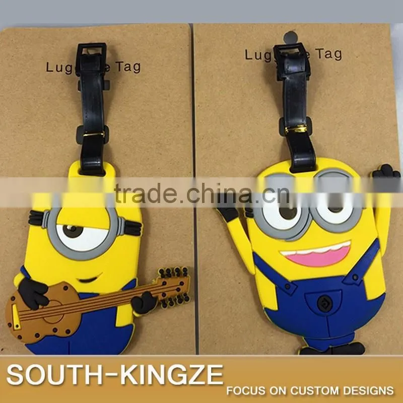 Buy from China fancy design colored mini despicable me luggage tag