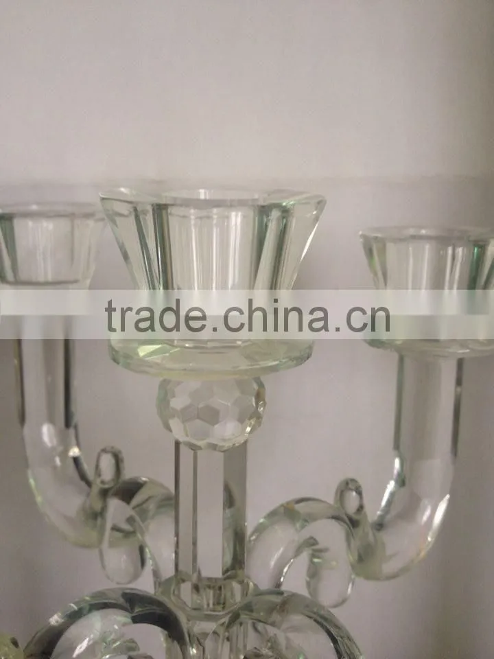 HOT SALE!!! Crystal Glass Candle Holder Crystal Glass Candelabra Wholesale Candle Holders