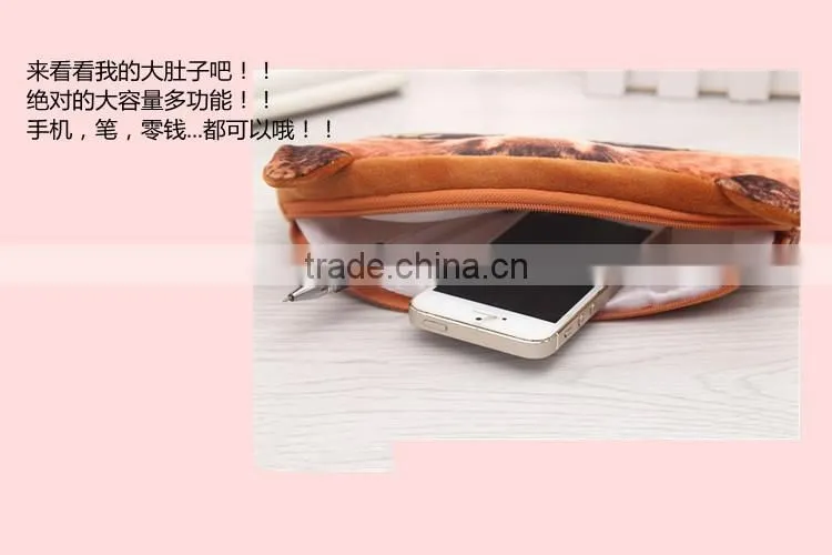 Hot sale custom 3D cool animal printed pencil bags for kids