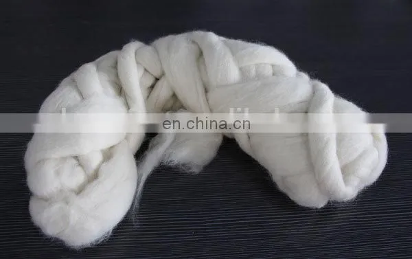 Natural Raw White Chinese Sheep Wool Top Roving For Spinning
