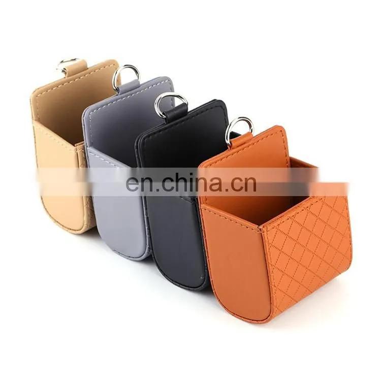 Car Seat PU Back Tidy Storage Coin Bag Case