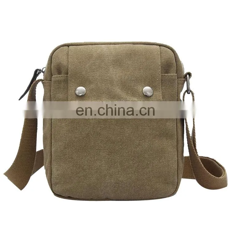 Vintage Canvas School Military Shoulder Bag Messenger Bag Men
