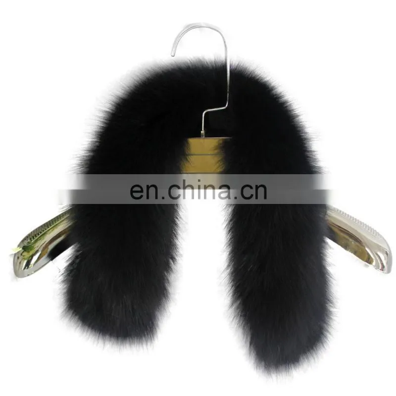 Black Bowknot Real Fox Fur Detachable Scarf Fox Fur Collar Trim