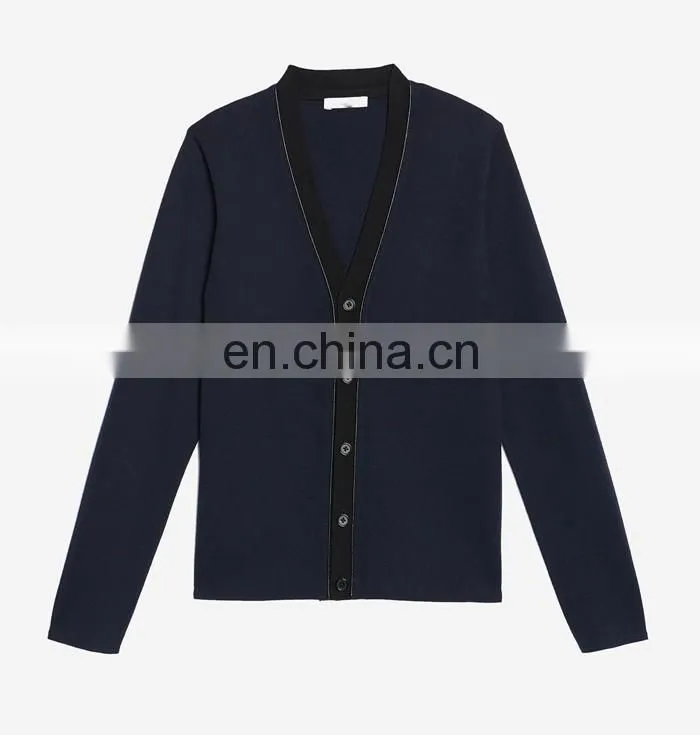 Fashion Winter Solid Color Cardigan Men Woolen Sweater Design Of Hot Selling Christmas Sweaters