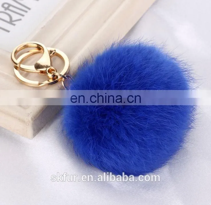 High quality colorful rabbit fur keychain