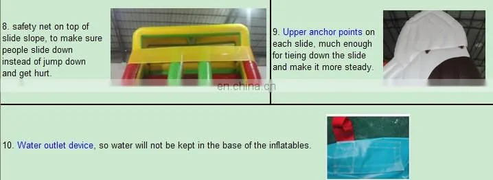 inflatable water slide and bouncer combo