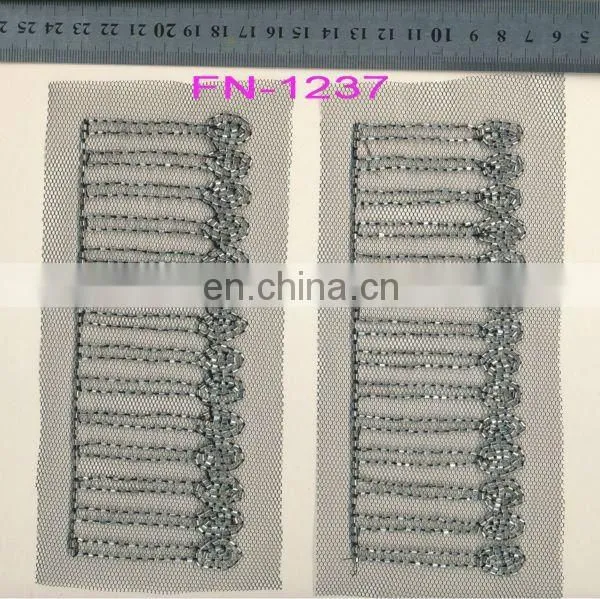 nice design plastic rhinestone beaded trim