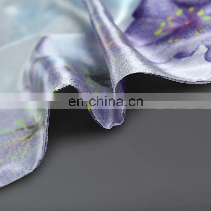 The high quality silk scarf shawl Double scarf shawl purple