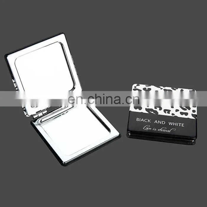 Personalized PU leather cosmetic mirror