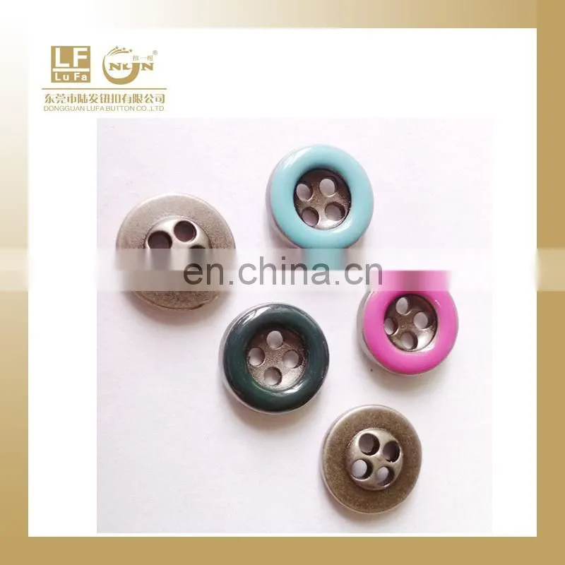 colored zinc alloy shirt button