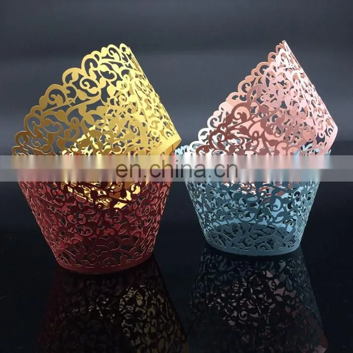 Portable aser cut lace cupcake wrappers