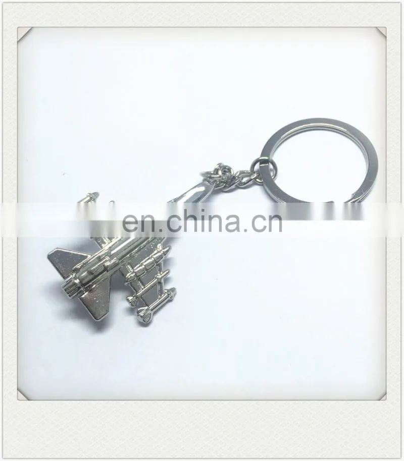 Custom logo metal airplane shaped keychain