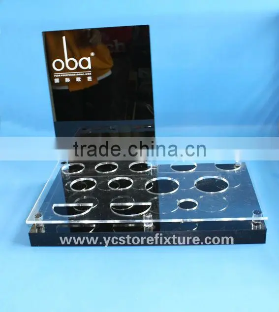 2016 Exquisite countertop acrylic cosmetic display stand, cosmetic display